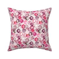 Pink Candy Bokeh - Watercolour Hexagons (Small)