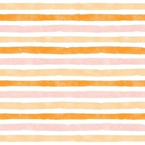 pastel halloween stripes - pink and orange - LAD21