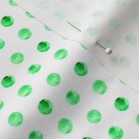 Small / Green Polka Dots Watercolor