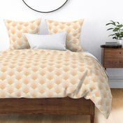 Hex Deco Art Deco Sunrise large scale in apricot by Pippa Shaw