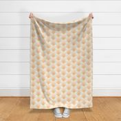 Hex Deco Art Deco Sunrise large scale in apricot by Pippa Shaw