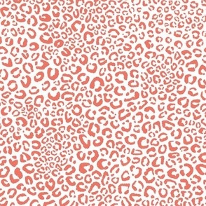 leopard print - coral orange - regular scale