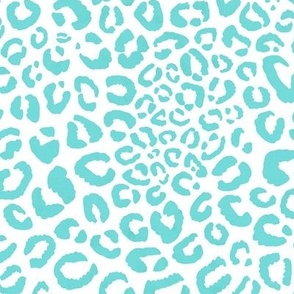 leopard print - teal - large scale