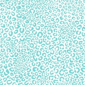 leopard print - teal - regular scale