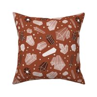 Rust Orange Crystal Quartz Pattern, Large