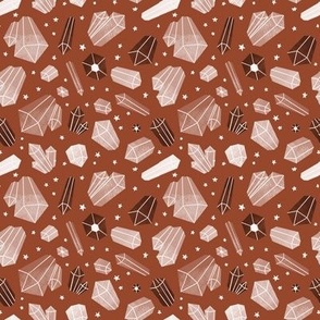 Rust Orange Crystal Quartz Pattern, Small
