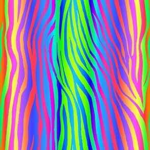 Zebra neon Rainbow colors 