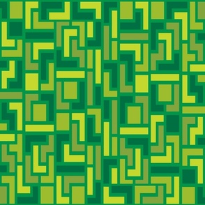 Tetris Puzzle Blocks Green
