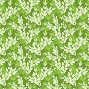 Olive Botanical Green Leaves Small Scale