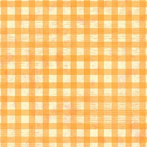 Orange Gingham -- Subtle-texture Gingham Orange, Peach -- 67.91in x 56.49in repeat -- 150dpi (Full Scale)