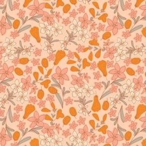 JULY LARKSPUR color on apricot