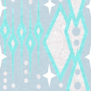 Funky Boho Icicles - Abstract  Mid Century - On  Grey