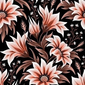 Gazania Floral - Black Brown