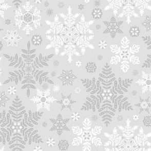 snowflakes - grey