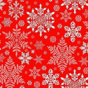 Snowflakes - red