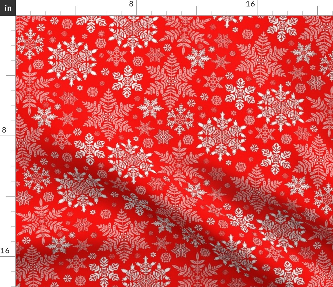 Snowflakes - red