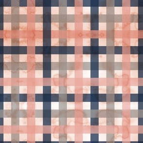 0,5´´ Earthy plaid in blush and navy