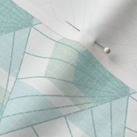 Hex Deco Sunrise medium scale in duck egg blue by Pippa Shaw