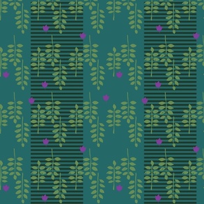 Small leaves in teal