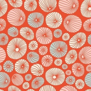  Abstract hand drawn corals seamless pattern design. 