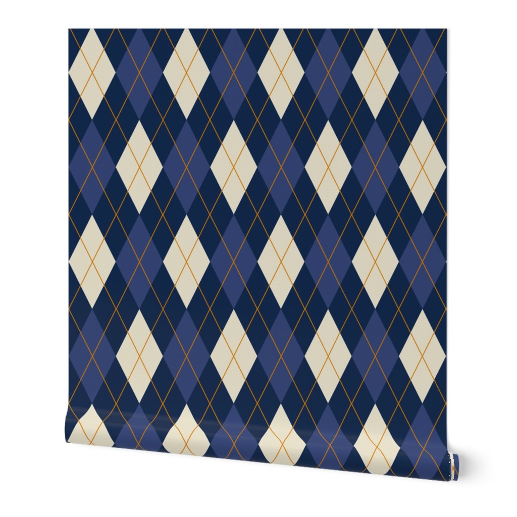 Navy Preppy Argyle