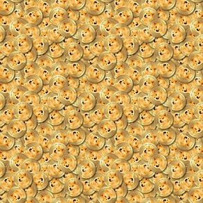 Dogecoin Cryptocurrency Seamless Pattern