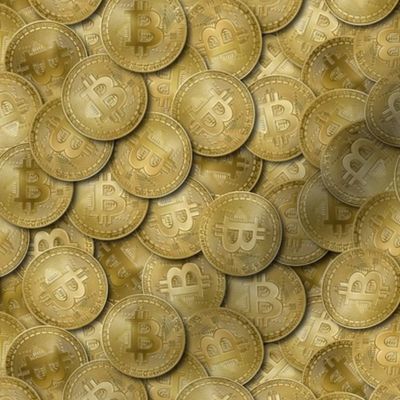 Bitcoin Cryptocurrency Seamless Pattern