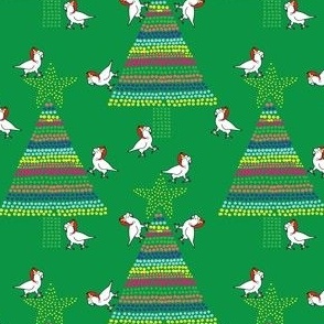 Christmas Cockatoos - Green