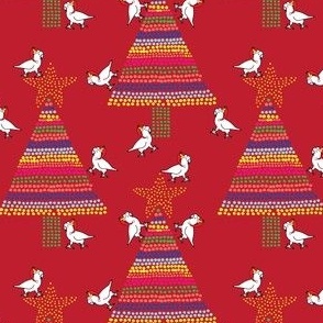 Christmas Cockatoos - Red