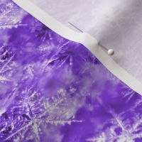 Scattered Snowflakes and Ice in Purple