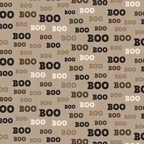 Boo Words (Brown Black White on Brown)