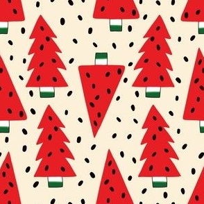 Watermelon Christmas Trees - Cream