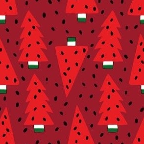 Watermelon Christmas Trees - Red
