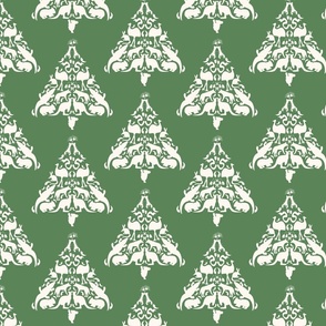 Scandi Aussie Christmas Tree - Cream on Green