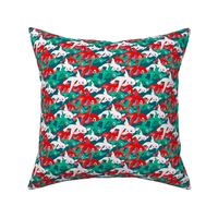 Italian fishies on dark green