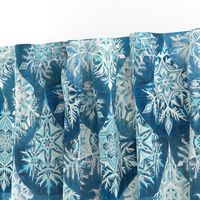 Frozen Mermaid Snowflake Scales in Denim Blue - large