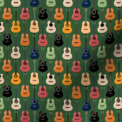 Small Scale Guitars on Green