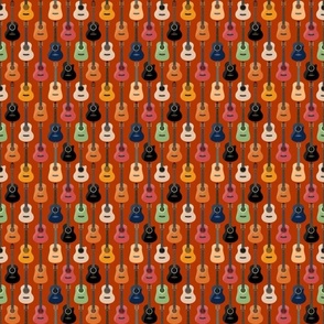 Small Scale Guitars on Burnt Orange