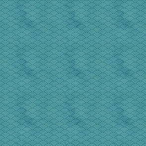 Chinese wave pattern dark turquoise