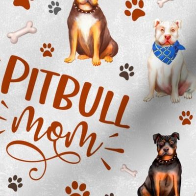 Large Scale Pitbull Mom Pit Puppy Dogs