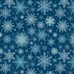 Snowflakes- teal