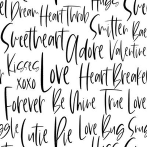 Valentine Sayings Typography - Valentine's Day, Love, Cute Pie, Be Mine, Love Bug, Heart Breaker