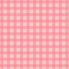 Pink Gingham Plaid -- Cherry Cherry! Gingham Coordinate -- Subtle-texture Gingham Pink-Cherry -- 67.91in x 56.49in repeat -- 150dpi (Full Scale)