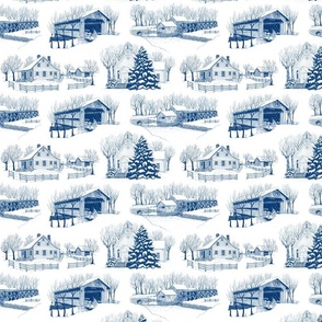 Country Christmas 10x5 Blue