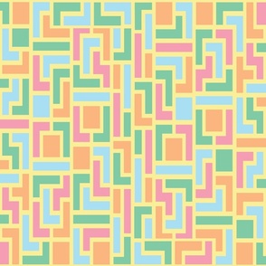 Tetris Puzzle Blocks Pastels