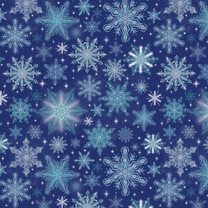 Snowflakes - blue 2