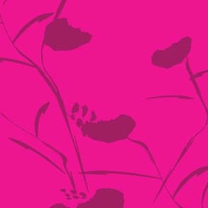 Climbing-Blooms-Cherry-on-Hot-Pink--Jumbo--RGB