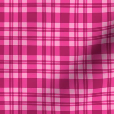 Smaller Scale Hot Pink Plaid