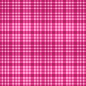 Smaller Scale Hot Pink Plaid