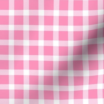 Smaller Scale Pink and White Plaid Gingham